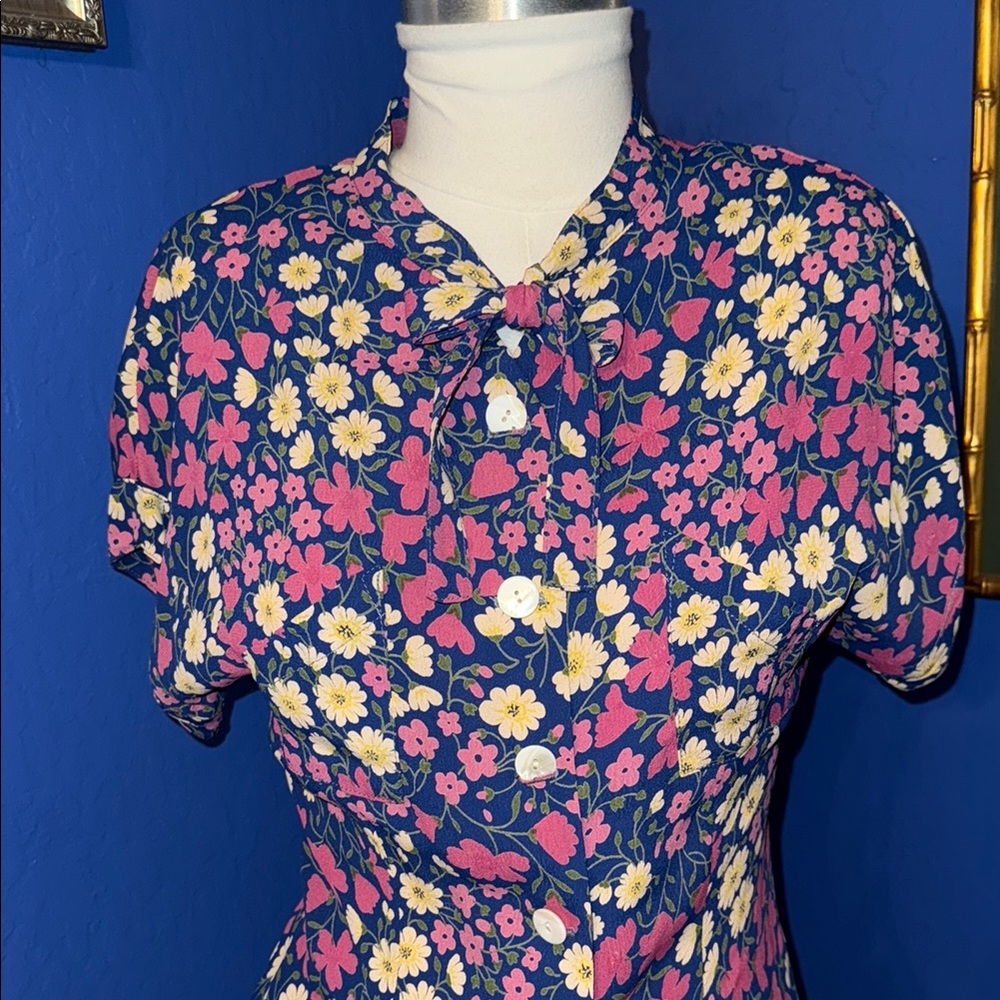 Loco Lindo rayon button up blouse